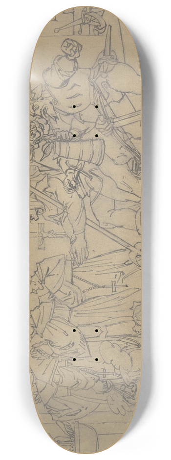 Theodor Alt - During the fair 8.25 inch art skate deck