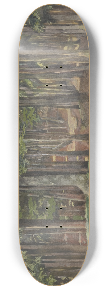 Theodor Alt - Inside a forest 8.25 inch art skate deck