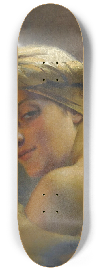Theodoros Ralli - Girl With Turban 8.25 inch art skate deck