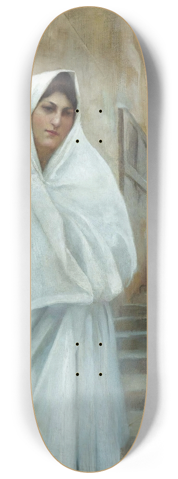 Theodoros Ralli - Young Girl, Jerusalem 8.25 inch art skate deck