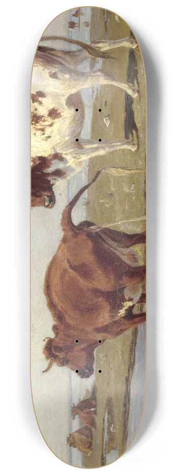 Theodor Philipsen - Cows on Saltholm 8.25 inch art skate deck