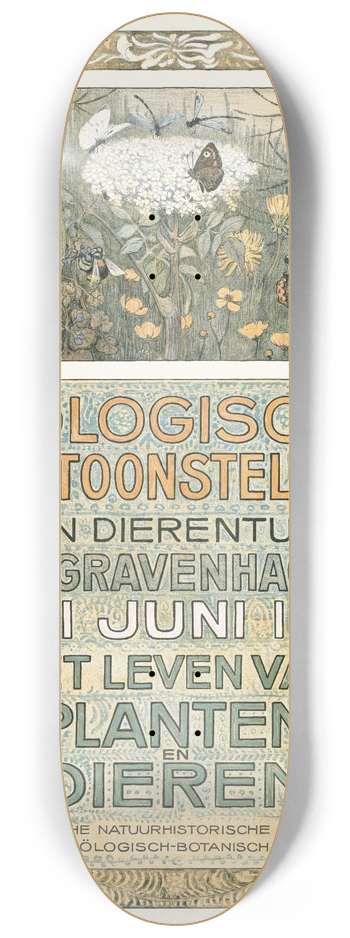 Theo van Hoytema - Affiche voor de Biologische Tentoonstelling in juni 1910 8.25 inch art skate deck