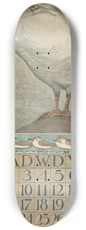 Theo van Hoytema - Kalenderblad april met wulp 8.25 inch art skate deck