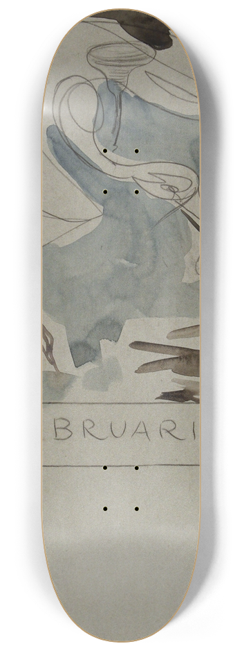 Theo van Hoytema - Ooievaar daalt op het nest neer 8.25 inch art skate deck