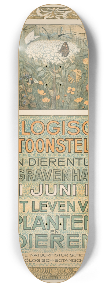 Theo van Hoytema - Poster of the Biologische Tentoonstelling (Biological Exhibition) 8.25 inch art skate deck