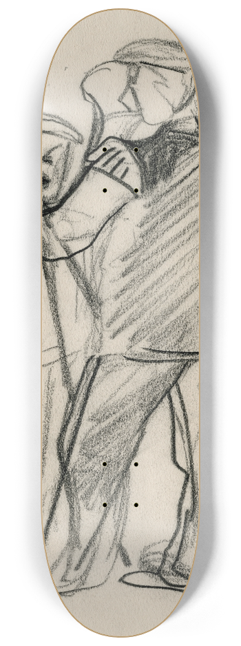 Theo van Hoytema - Twee straatmuzikanten 8.25 inch art skate deck