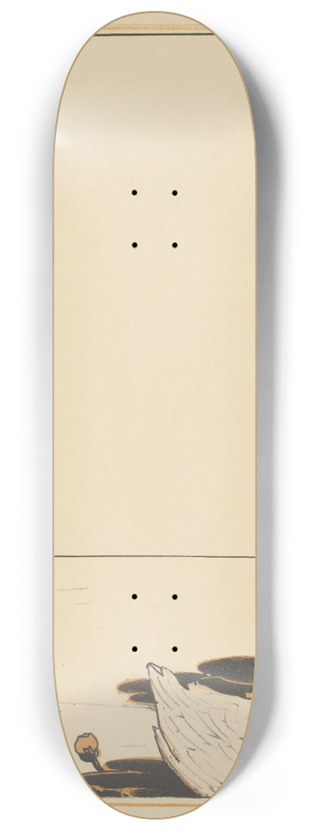 Theo van Hoytema - Zwemmende zwaan 8.25 inch art skate deck