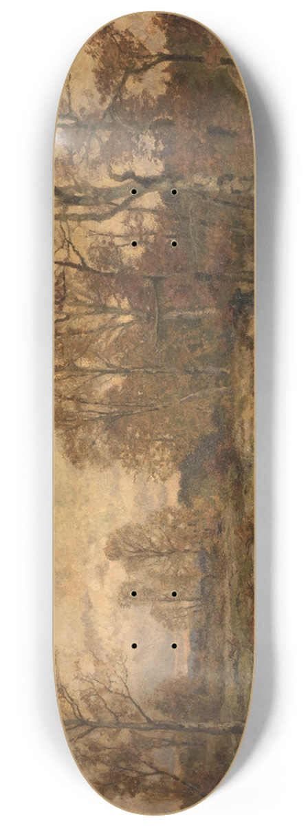 Thodore Baron - The Forest of Fontainebleau  Autumn Evening 8.25 inch art skate deck