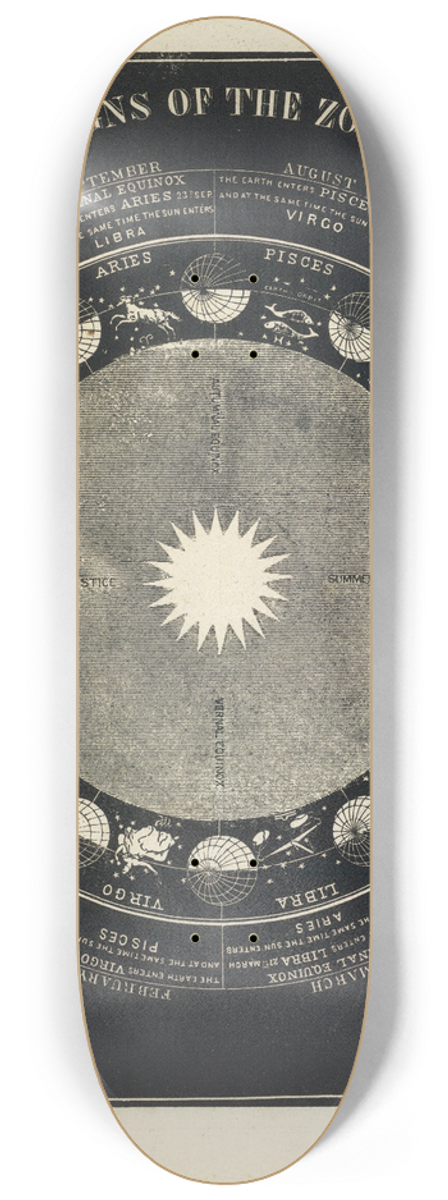 Asa Smith - Signs of the Zodiac 8.25 inch art skate deck