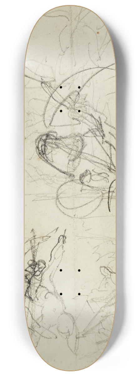 Thodore Gricault - Compositional studies 8.25 inch art skate deck