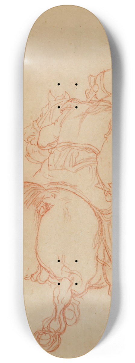Thodore Gricault - Cuirassier  cheval chargeant 8.25 inch art skate deck
