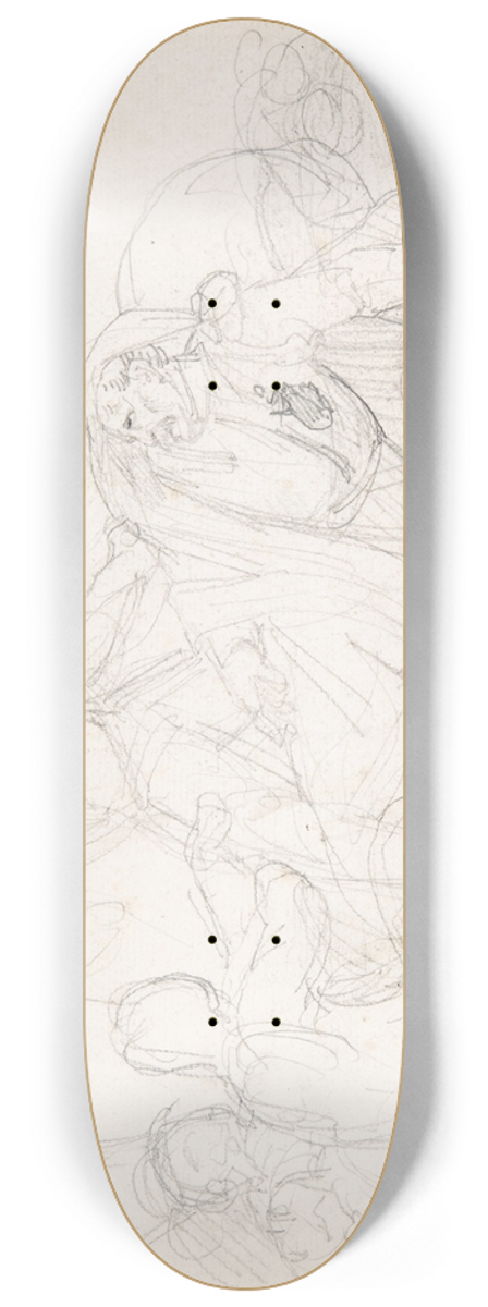 Thodore Gricault - Fallen Soldiers 8.25 inch art skate deck