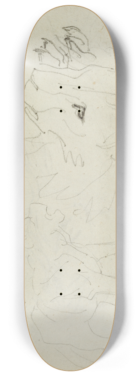 Thodore Gricault - Lion studies 8.25 inch art skate deck