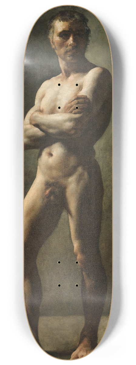 Thodore Gricault - Mans Academy, Crossed Arms 8.25 inch art skate deck