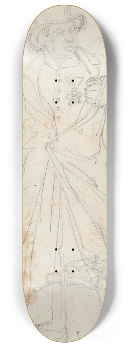 Thodore Gricault - Study for Swiss Sentry at the Louvre 8.25 inch art skate deck