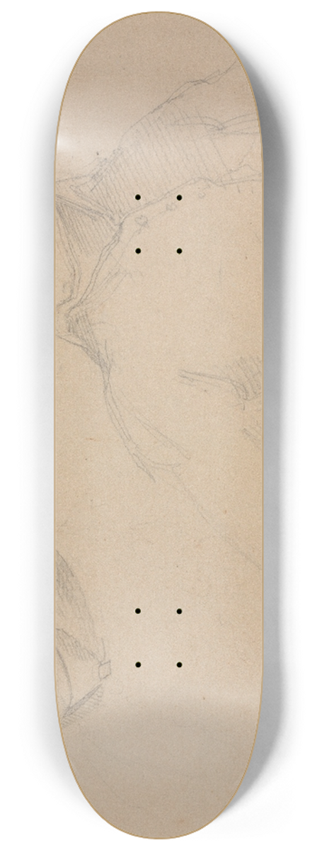 Thodore Gricault - Study of Two Soldiers 8.25 inch art skate deck
