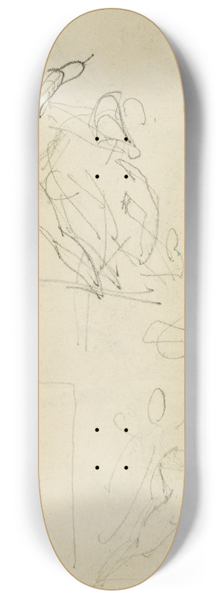 Thodore Gricault - Three compositional studies of figure group 8.25 inch art skate deck