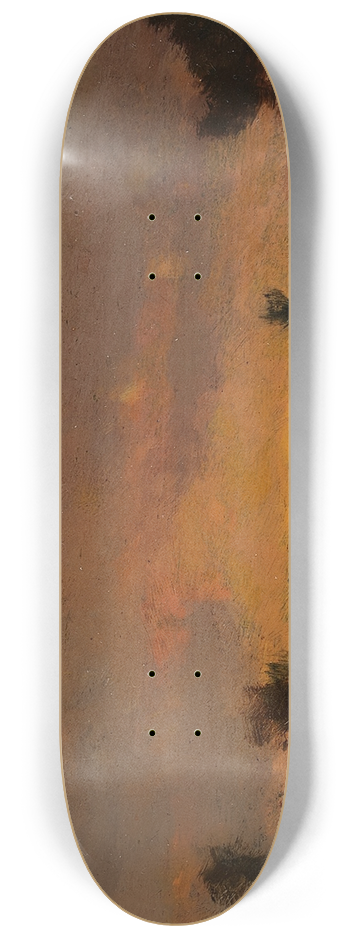 Thodore Rousseau - Landscape with Sunset 8.25 inch art skate deck