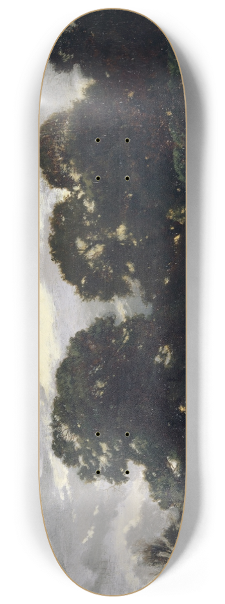 Thodore Rousseau - Landscape with Trees 8.25 inch art skate deck