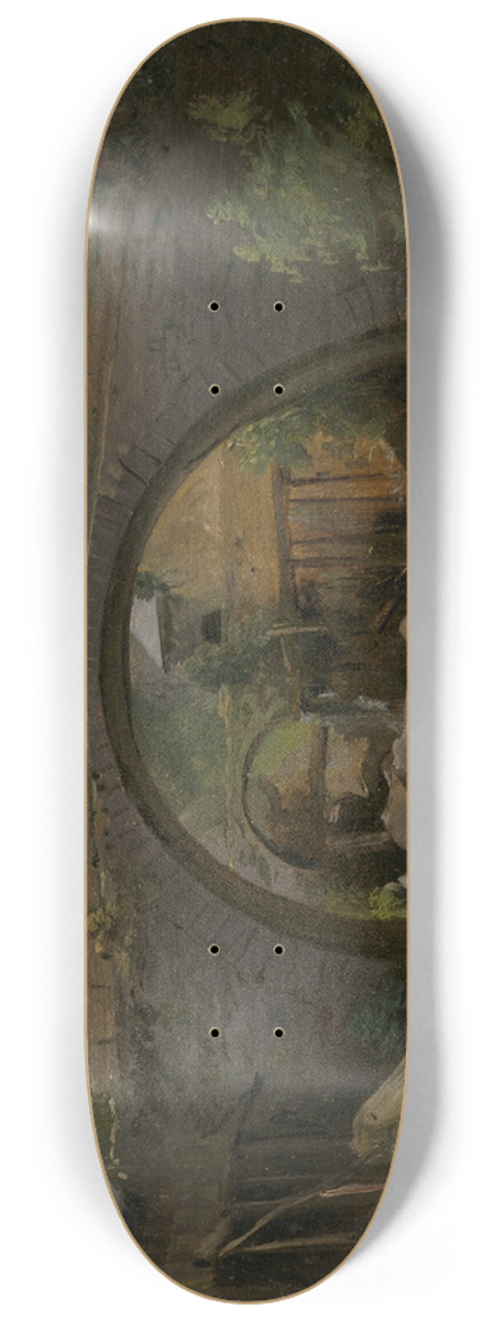 Thodore Rousseau - Mountain Stream in the Auvergne 8.25 inch art skate deck