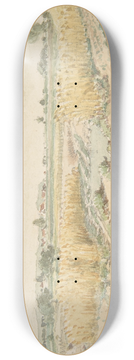 Thodore Rousseau - Wheatfields 8.25 inch art skate deck