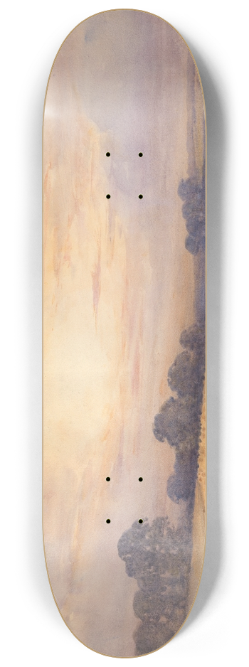 Thomas Collier - Landscape at Sunset 8.25 inch art skate deck