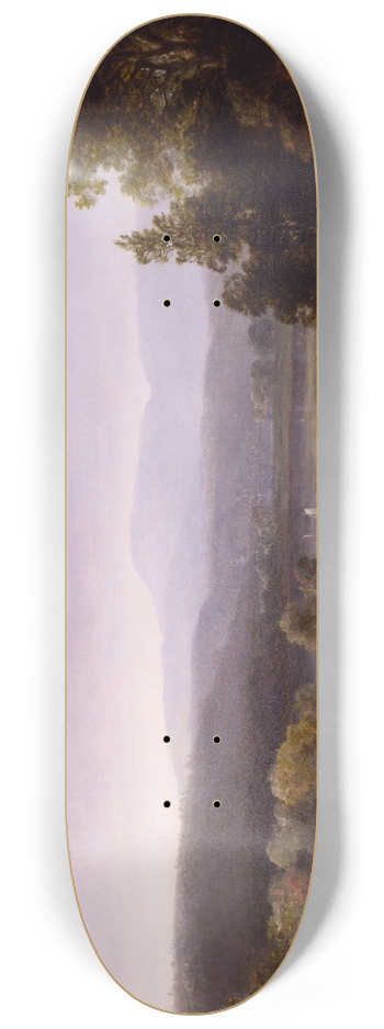 Thomas Doughty - River View with Hunters and Dogs 8.25 inch art skate deck