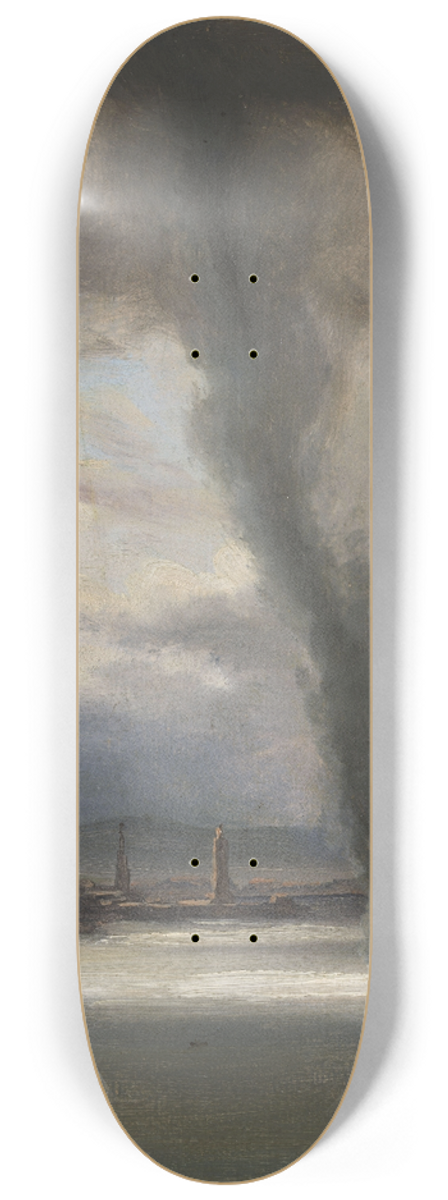 Thomas Fearnley - A Waterspout on the Bay of Naples 8.25 inch art skate deck