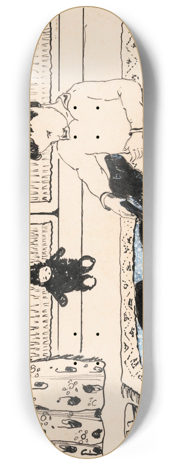 A. Tinbergen - Jongen aait een hond 8.25 inch art skate deck