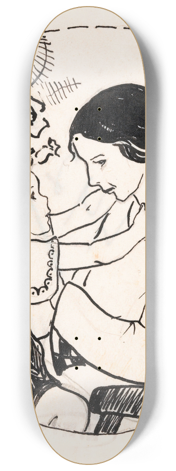 A. Tinbergen - Meisje op moeders schoot 8.25 inch art skate deck