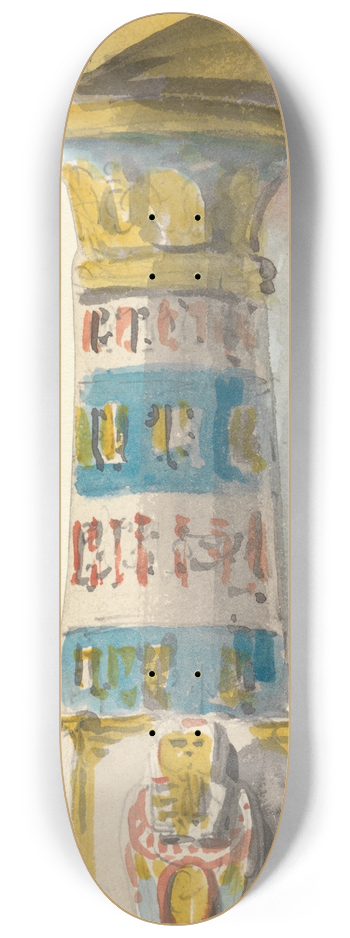 Thomas Grieve - Design for an Egyptian Column 8.25 inch art skate deck
