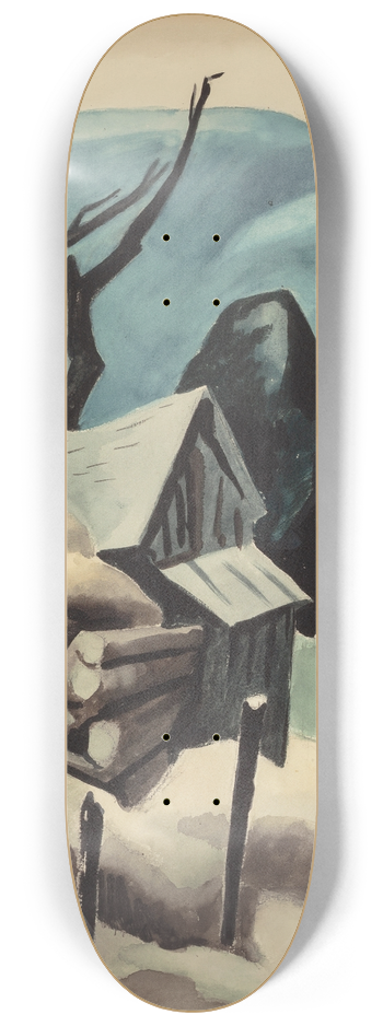 Thomas Hart Benton - Taney County Barn 8.25 inch art skate deck