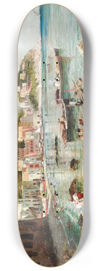 Attilio Pratella - Capri, Marina Grande 8.25 inch art skate deck