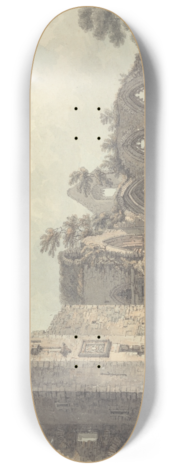 Thomas Hearne - The Ruins of the College of Lincluden, Near Dumfries 8.25 inch art skate deck