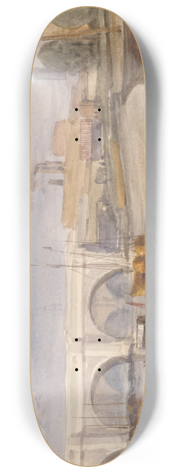 Thomas Hollis - Westminster Bridge from the Lambeth Shore 8.25 inch art skate deck