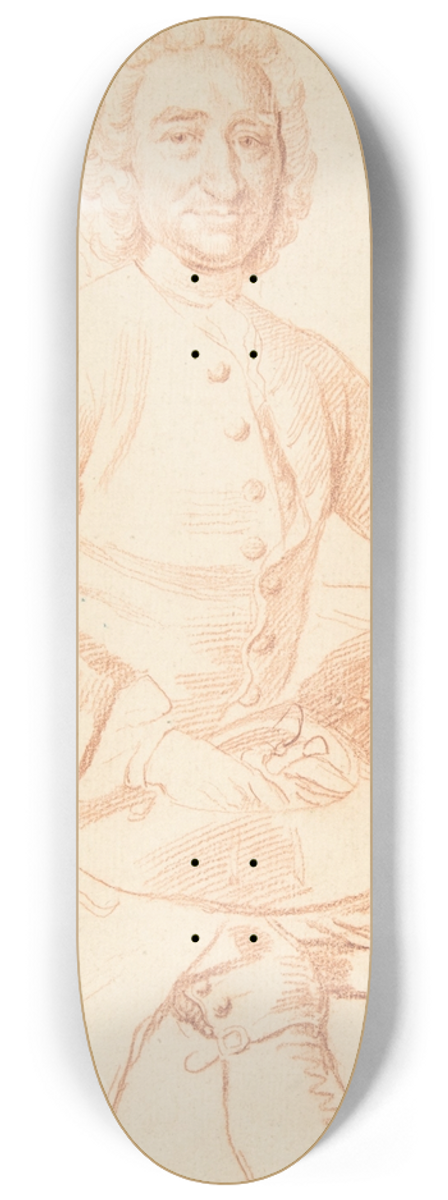 Thomas Hudson - Portrait of George Graham 8.25 inch art skate deck