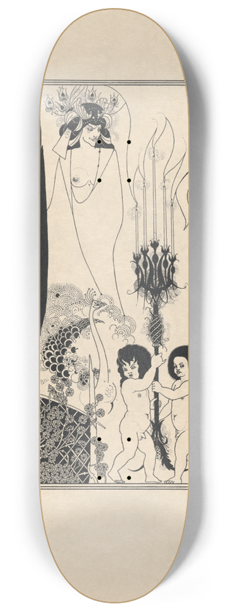 Aubrey Vincent Beardsley - Illustration to Salome by Oscar Wilde 7 8.25 inch art skate deck