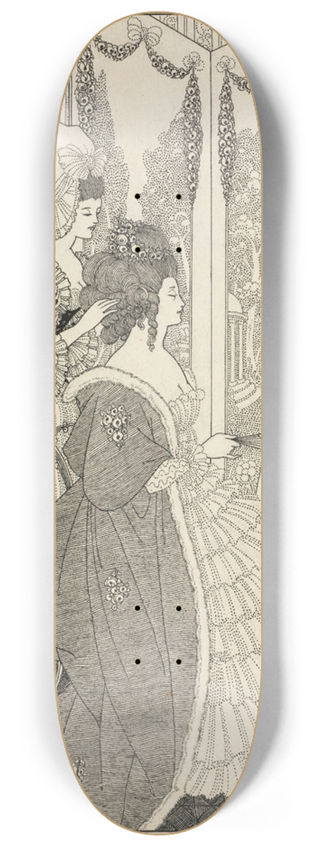 Aubrey Vincent Beardsley - The Toilet, from The Rape of the Lock by Alexander Pope 8.25 inch art skate deck