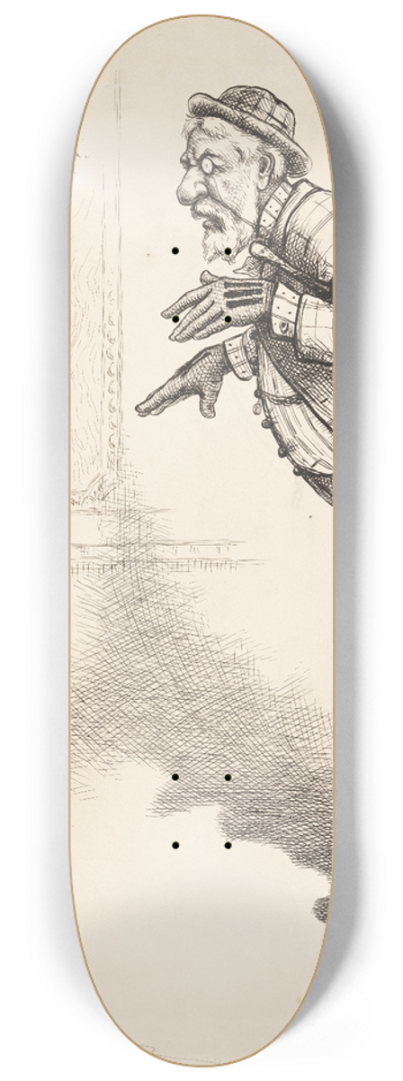 Thomas Nast - James Gillespie Blaine 8.25 inch art skate deck