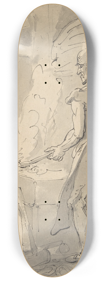 Thomas Rowlandson - A Blacksmith 8.25 inch art skate deck