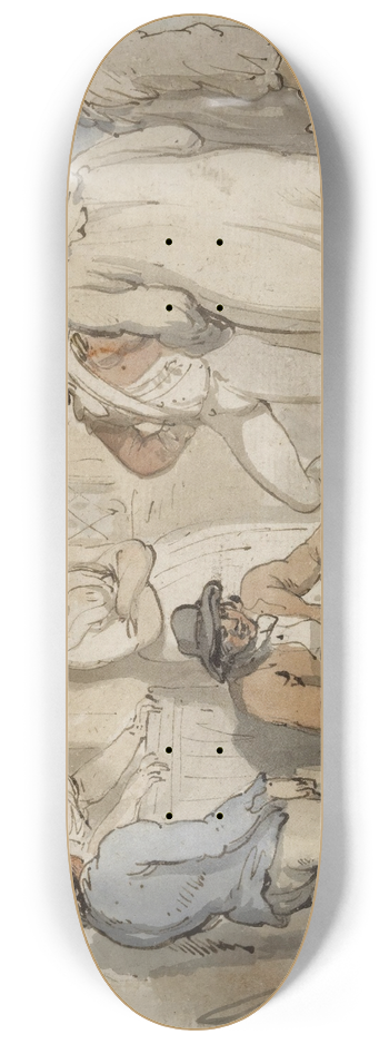 Thomas Rowlandson - At the inn door 8.25 inch art skate deck