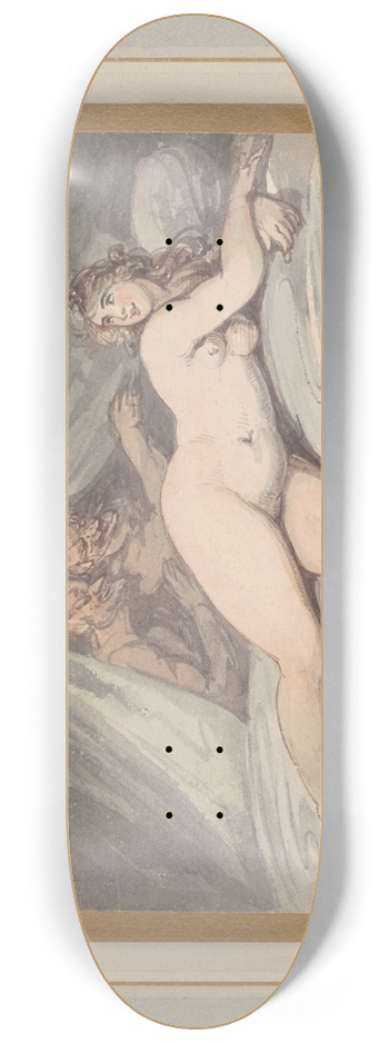 Thomas Rowlandson - Nymph and satyrs 8.25 inch art skate deck