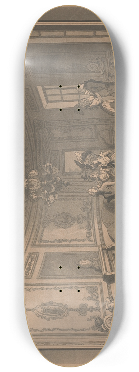 Thomas Rowlandson - Saloon at the Marine Pavilion 8.25 inch art skate deck