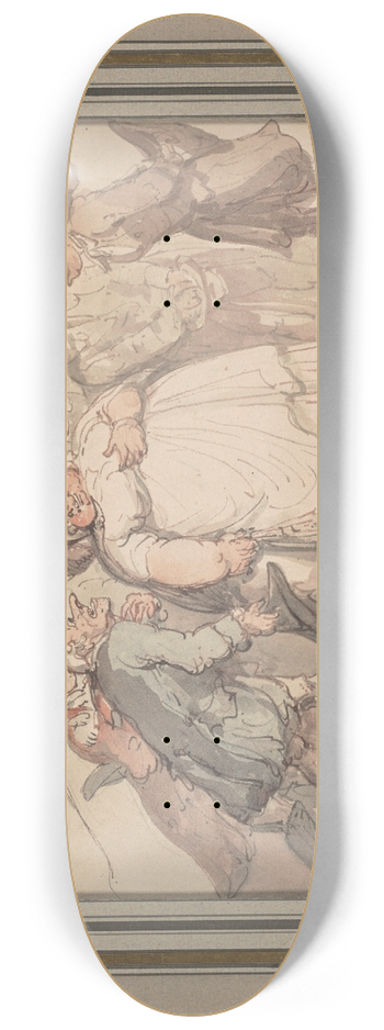 Thomas Rowlandson - Suitors 8.25 inch art skate deck