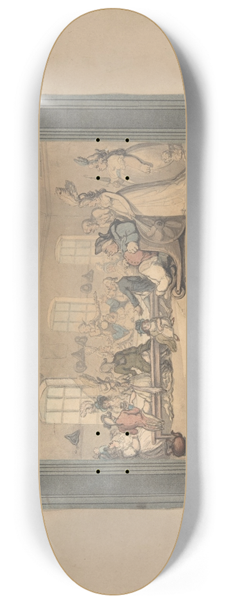 Thomas Rowlandson - The Comforts of Bath and Public Breakfast 8.25 inch art skate deck