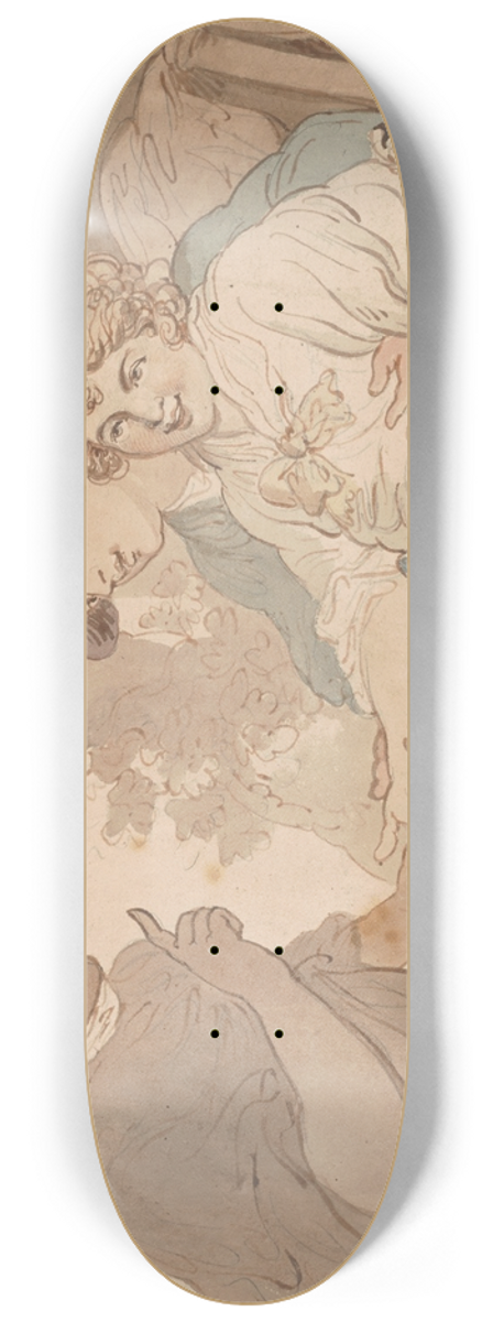 Thomas Rowlandson - The fortune teller 8.25 inch art skate deck