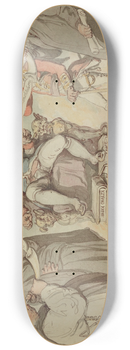 Thomas Rowlandson - The Privy Council of a King 8.25 inch art skate deck