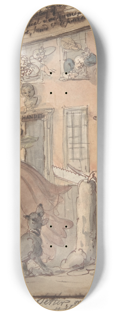 Thomas Rowlandson - The Saw-Setter 8.25 inch art skate deck