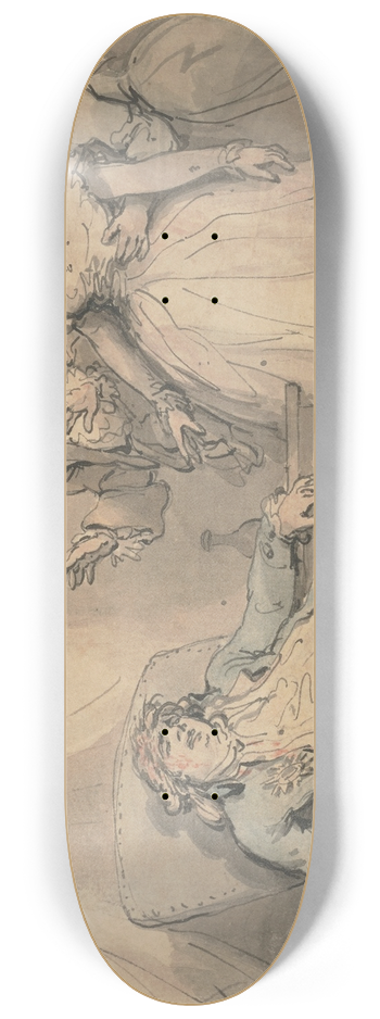 Thomas Rowlandson - The suicide 8.25 inch art skate deck