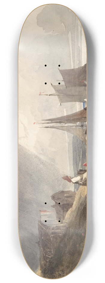 Thomas Shotter Boys - Figures on a Beach, Northern France 8.25 inch art skate deck
